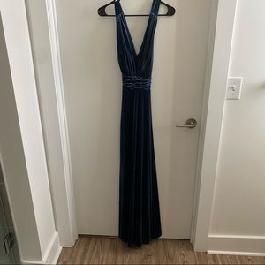 Revelry Dylan dress - ROYAL BLUE VELVET